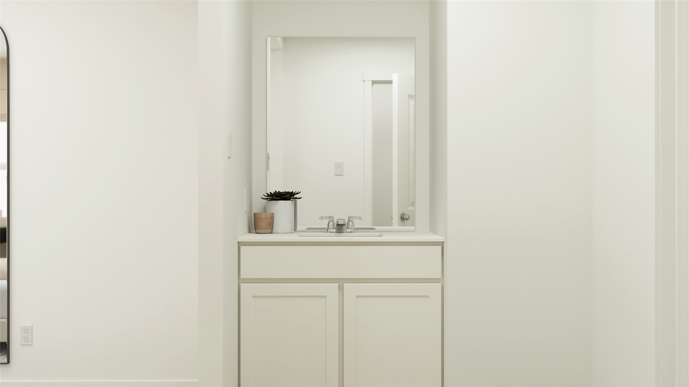 17916 Prairie Falcon Way Pflugerville, TX 78660 - Photo 12 of 28 a bathroom with a sink and a mirror