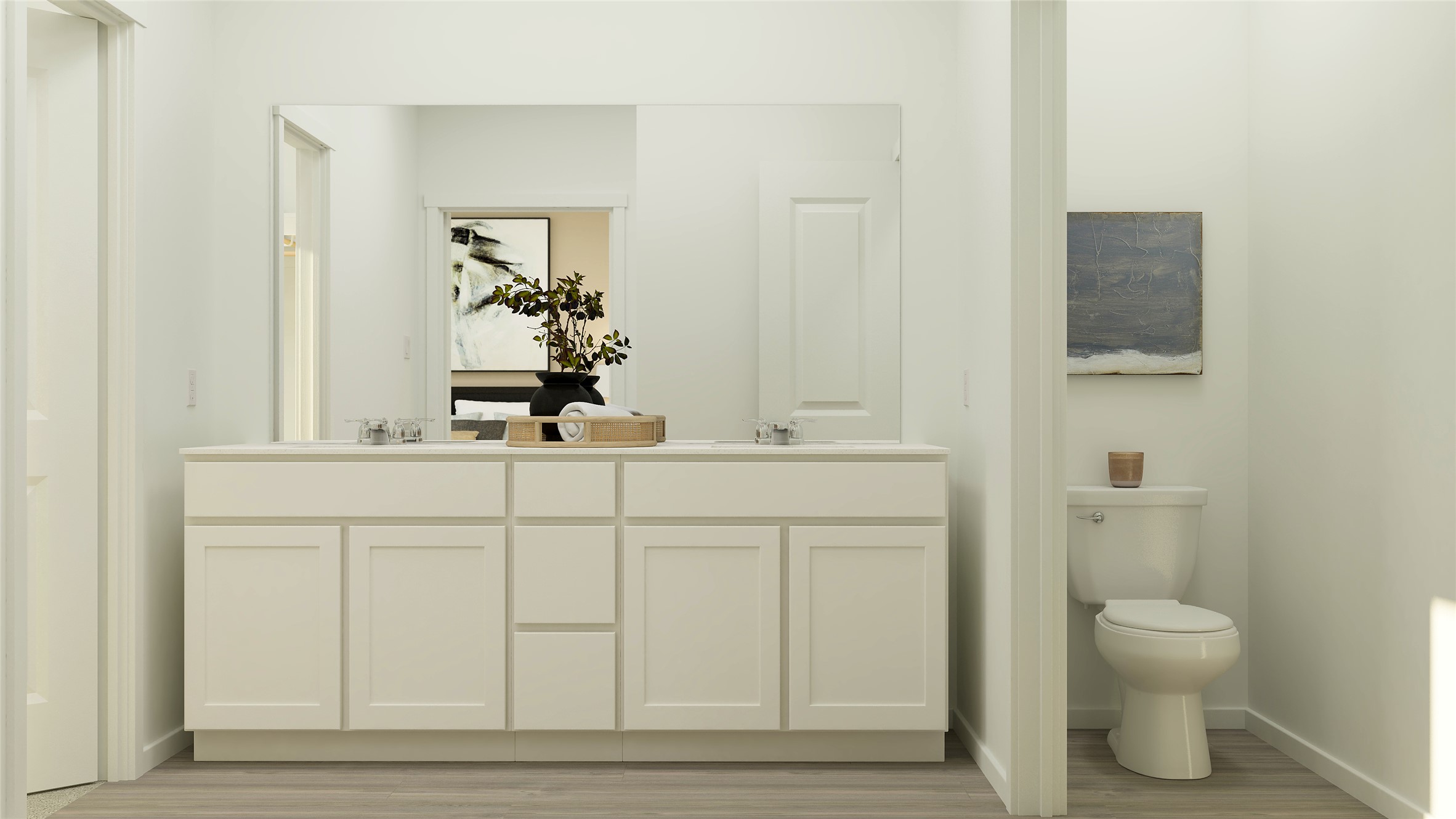 17916 Prairie Falcon Way Pflugerville, TX 78660 - Photo 8 of 28 a bathroom with a sink a toilet and mirror