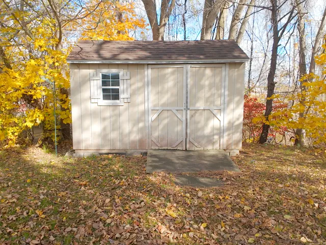 a backyard of a house