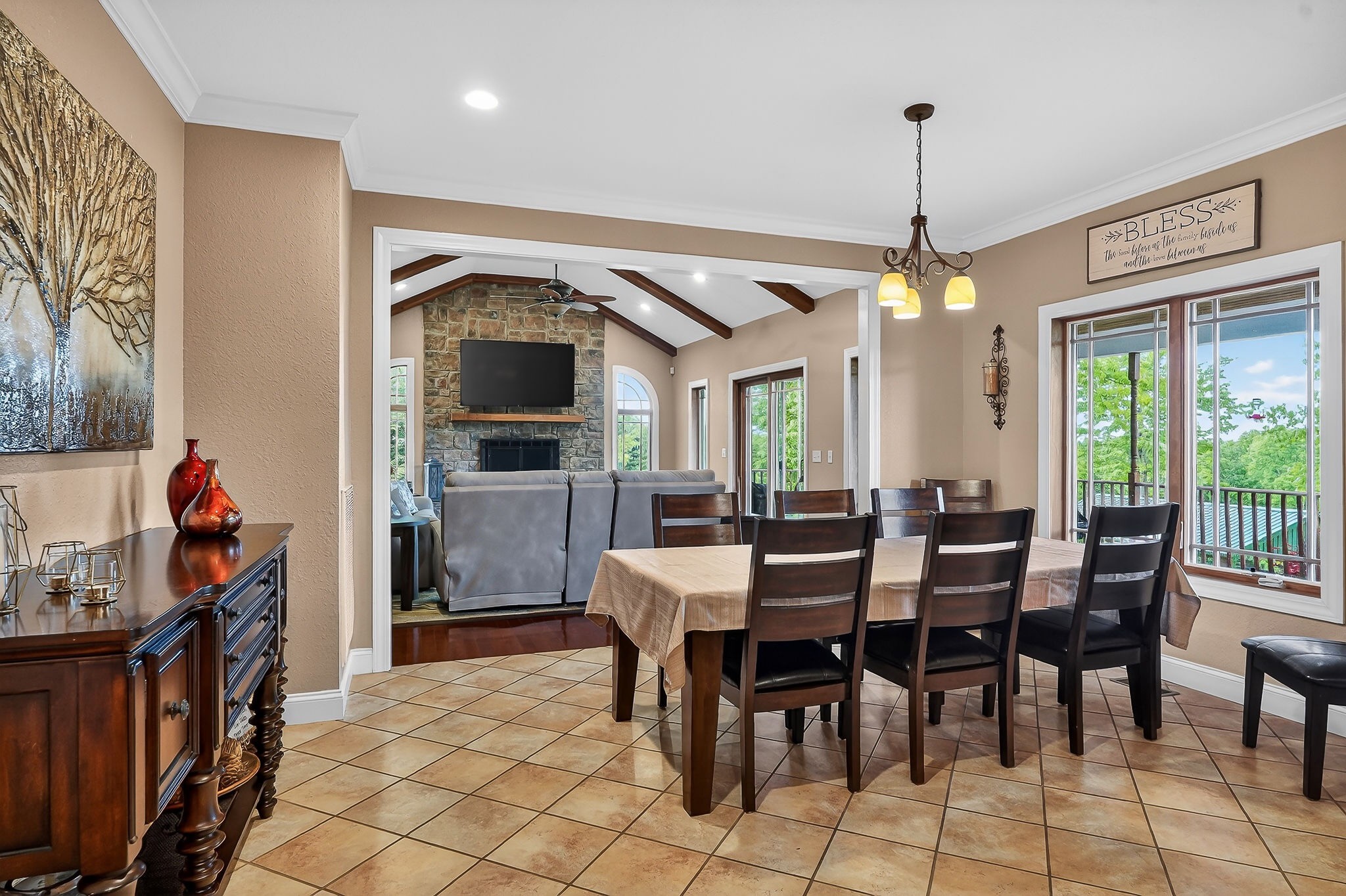 933 John Henry Lewis Road Dunlap, TN 37327 - Photo 30 of 100 a view of a dining room with furniture window and outside view