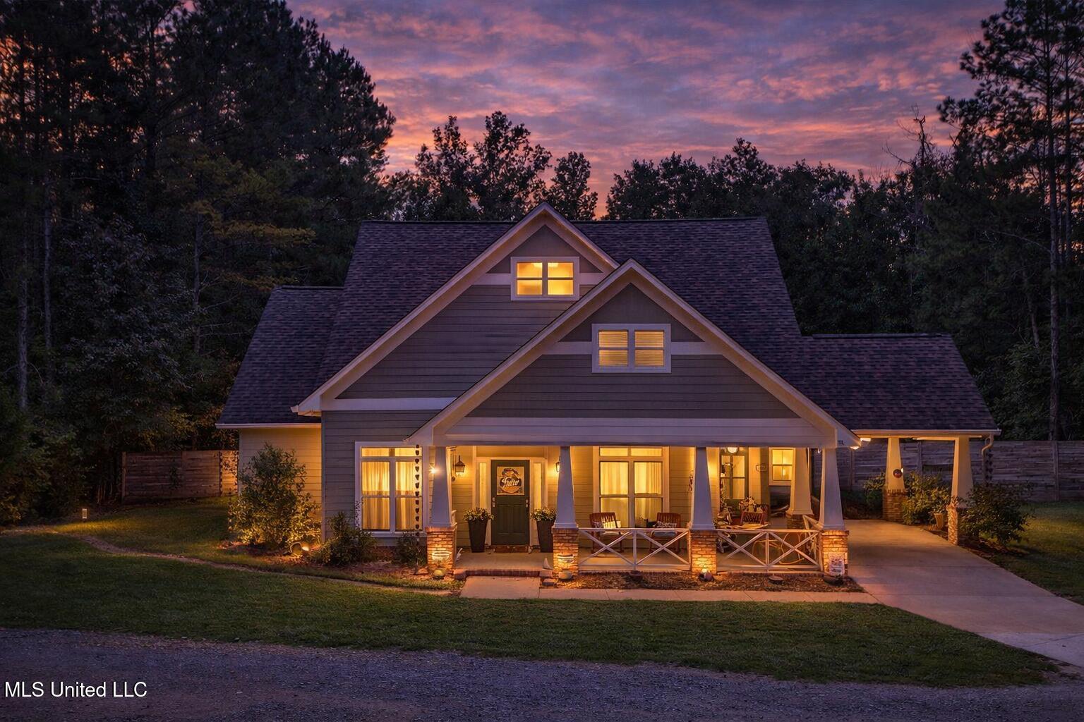front at dusk