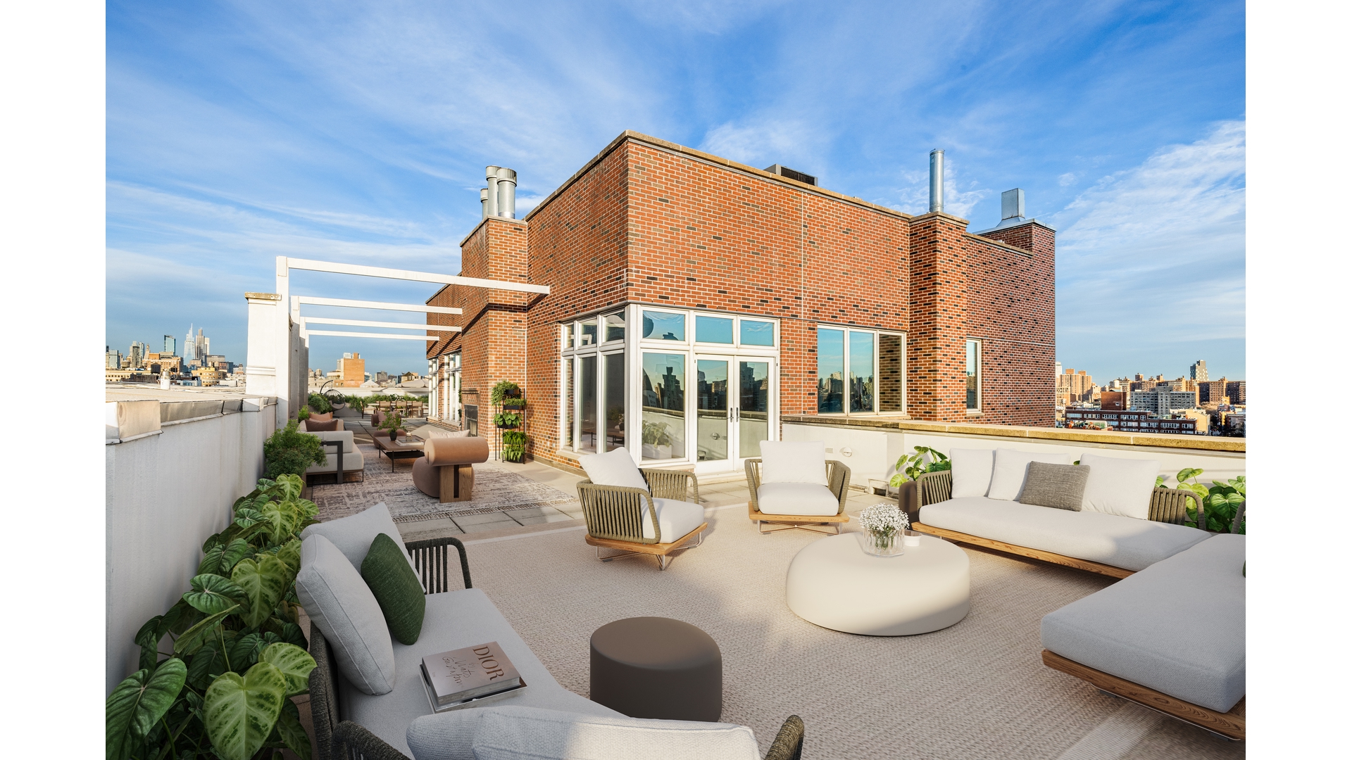 129 Lafayette Street, Unit PHA Manhattan, NY 10013 - Photo 15 of 26 a view of a patio with couches and potted plants