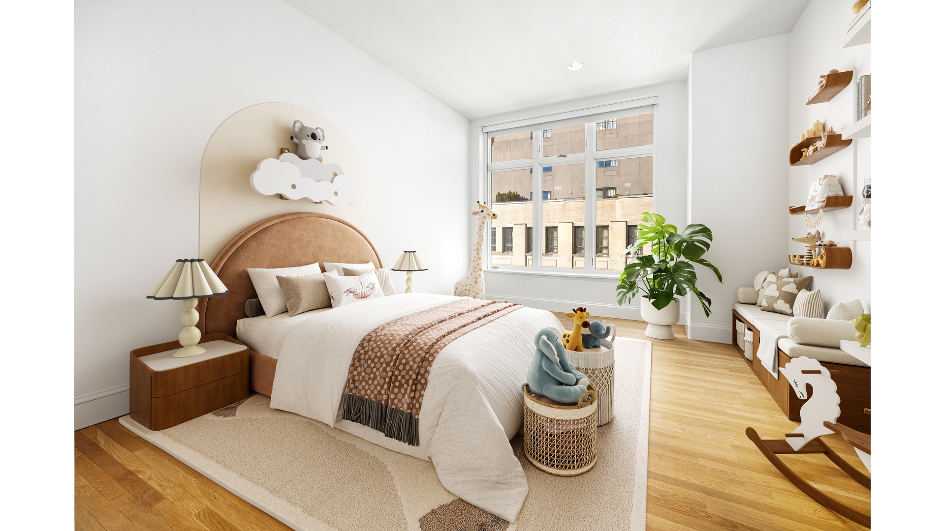 129 Lafayette Street, Unit PHA Manhattan, NY 10013 - Photo 16 of 26 a bedroom with a bed and wooden floor