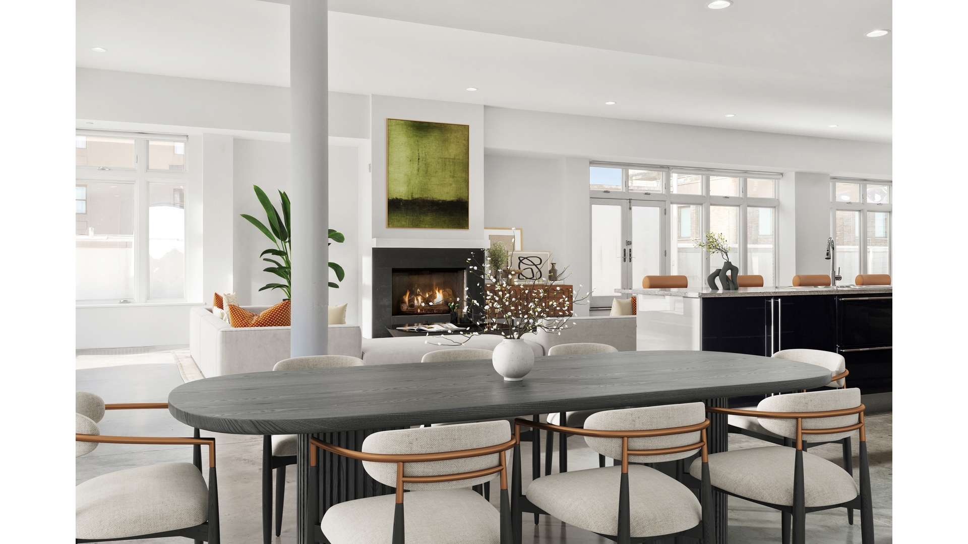 129 Lafayette Street, Unit PHA Manhattan, NY 10013 - Photo 10 of 26 a dining room with furniture and window