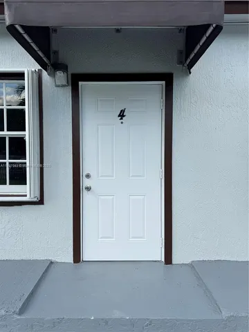 a view of front door