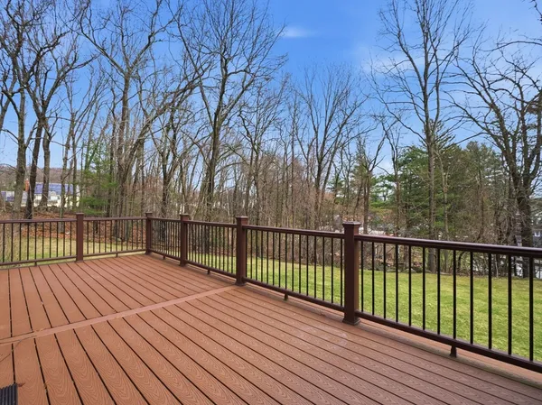 a view of wooden deck