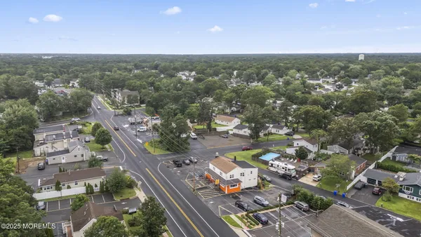 an aerial view of multiple house