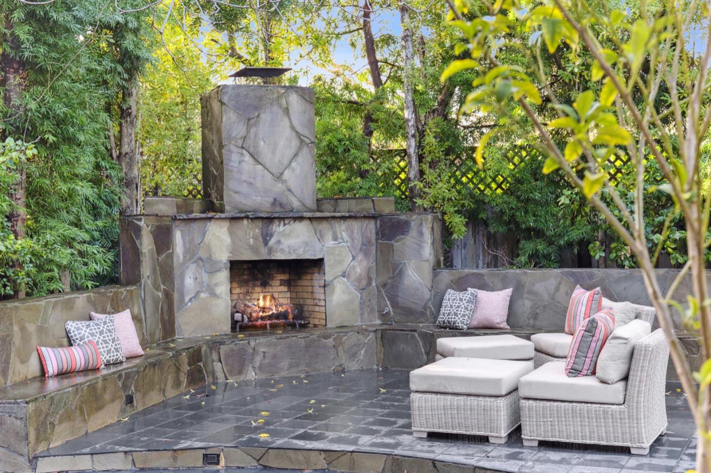 1732 Middlefield Road Palo Alto, CA 94301 - Photo 20 of 42 a outdoor space with patio fireplace and couches