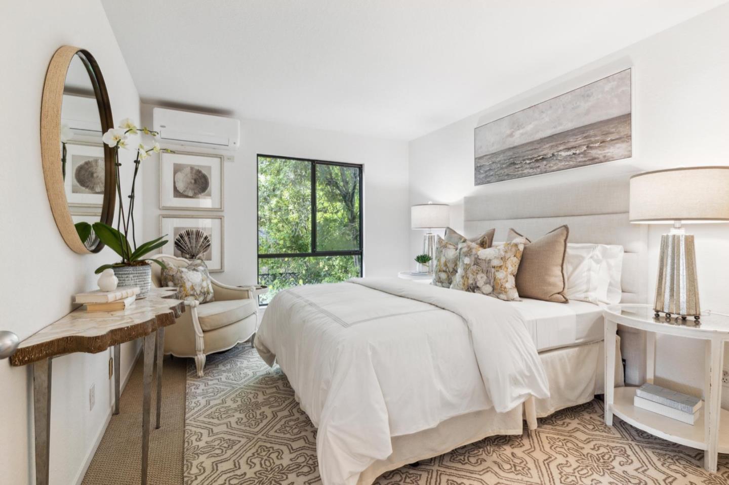 1732 Middlefield Road Palo Alto, CA 94301 - Photo 38 of 42 a bed room with a bed and a potted plant