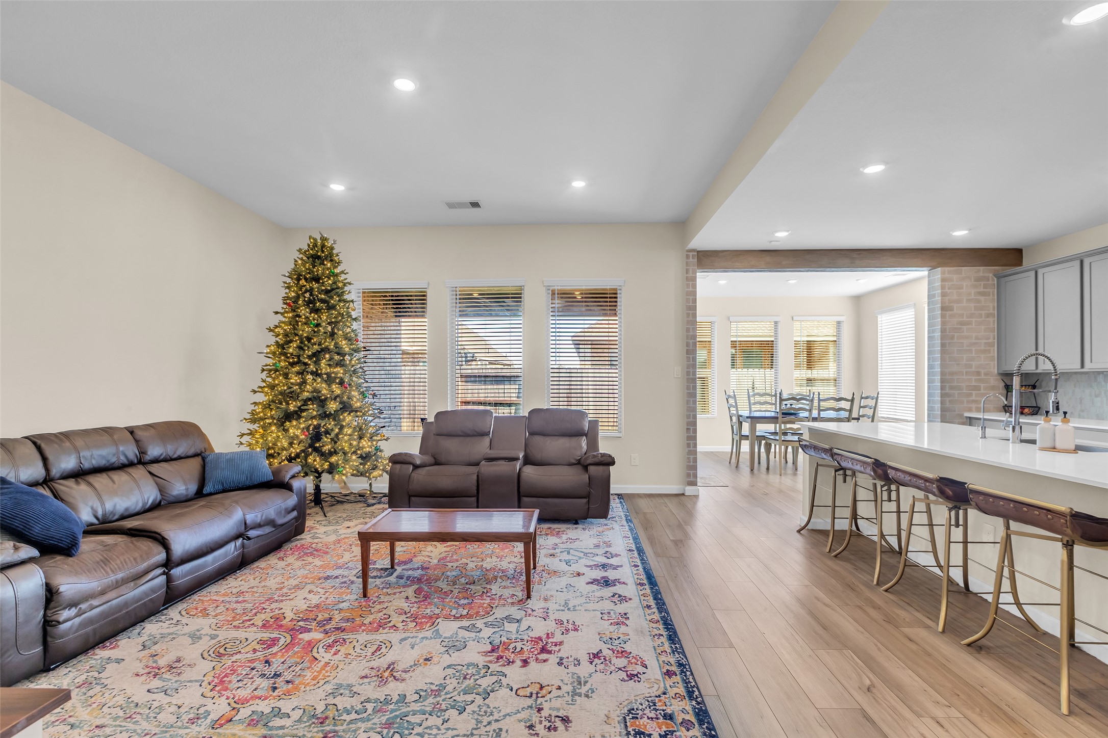 9502 Marble Park Lane Baytown, TX 77521 - Photo 17 of 40 a living room with furniture or couch and a wooden floor