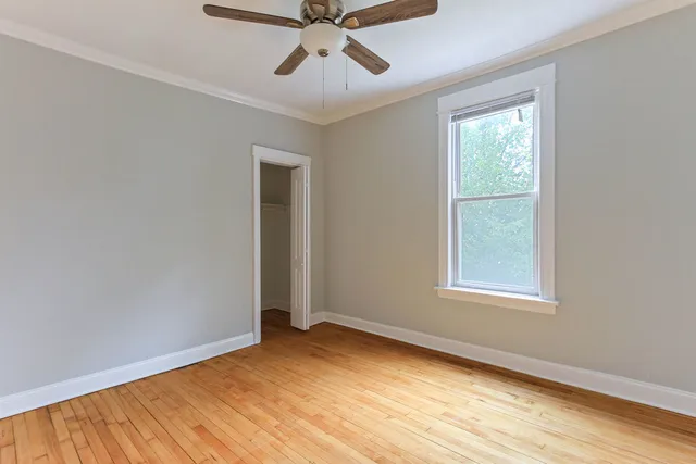 an empty room with a window