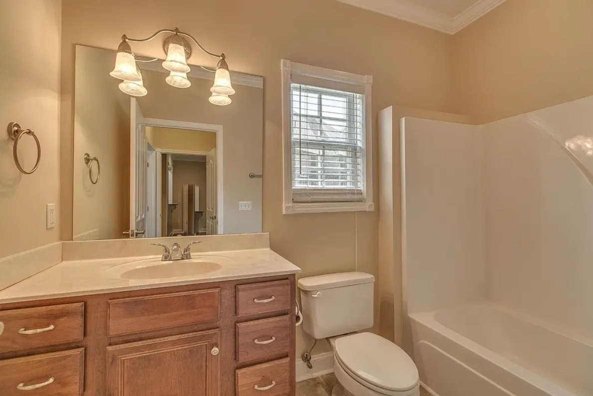 2208 Stanford Court Murfreesboro, TN 37130 - Photo 15 of 18 a bathroom with a toilet a sink and mirror