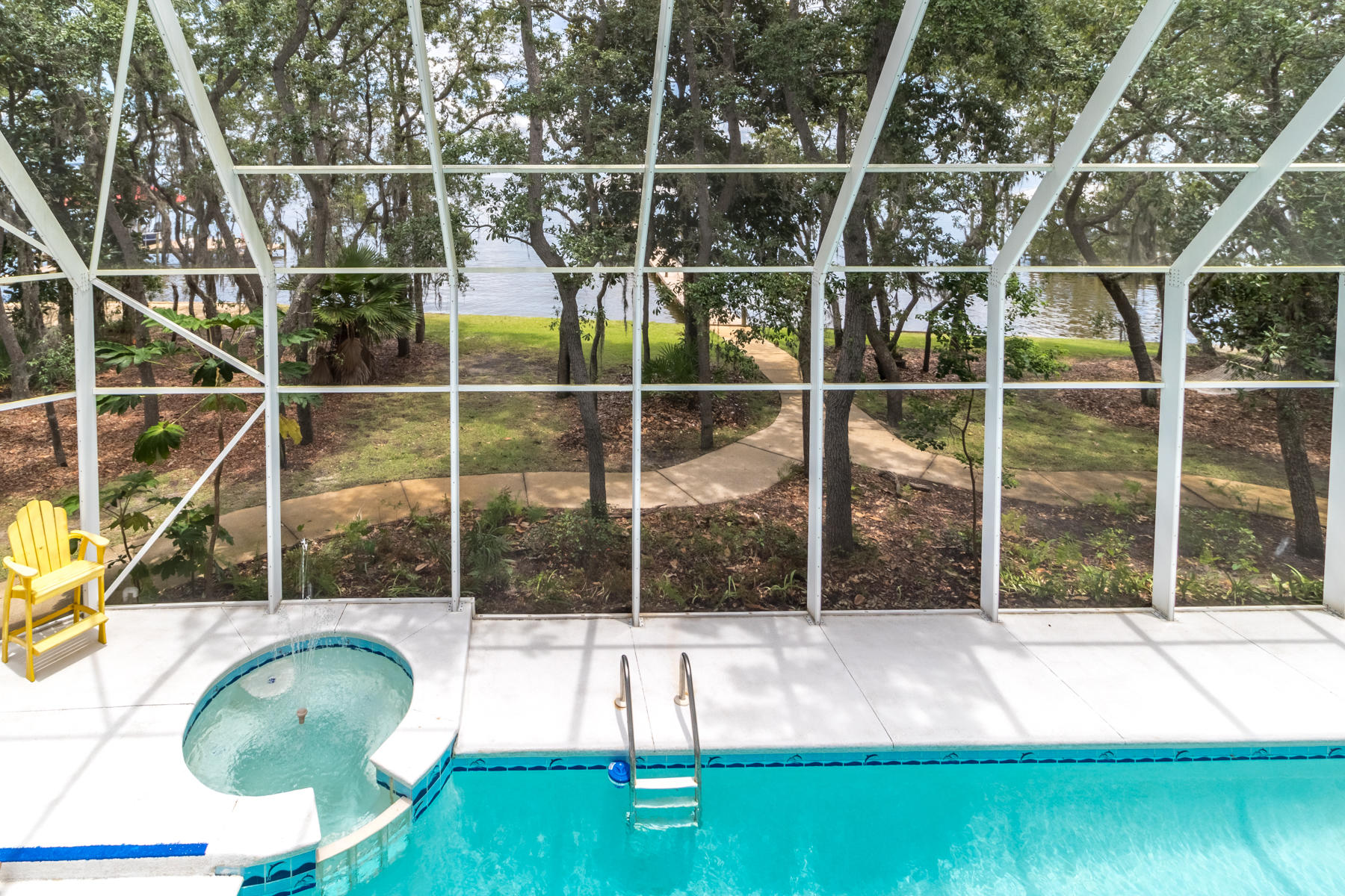 1457 East Nursery Road Santa Rosa Beach, FL 32459 - Photo 34 of 68 Screened-In Pool w/Hot Tub