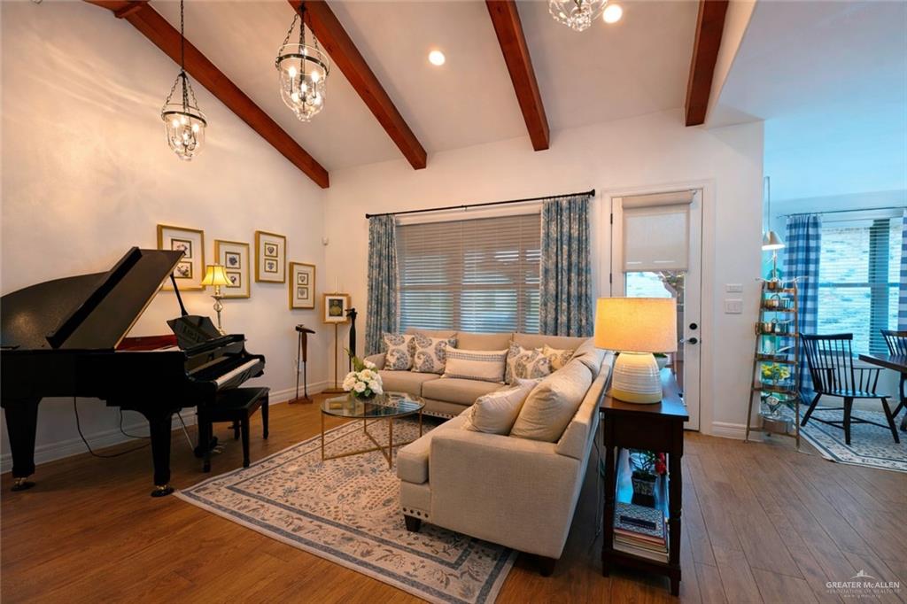 805 Grayson Avenue McAllen, TX 78504 - Photo 3 of 31 a living room with furniture and a wooden floor