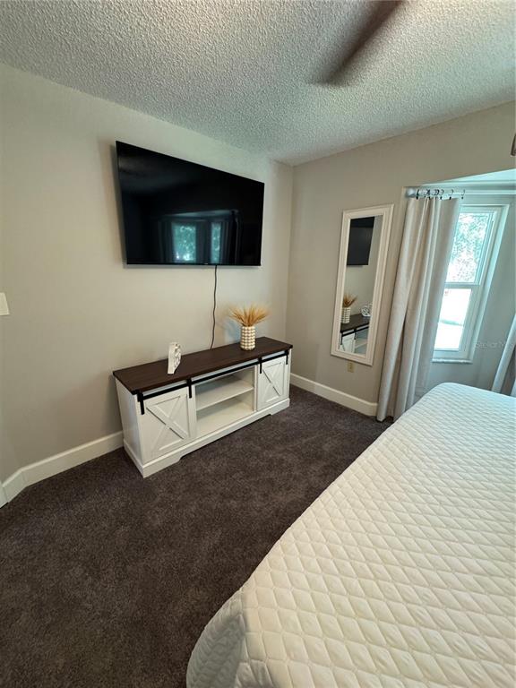 2633 Lanier Road Kissimmee, FL 34744 - Photo 43 of 45 a spacious bedroom with a bed and a flat screen tv