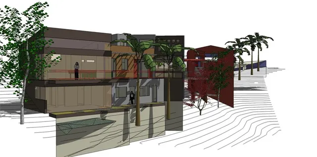 a black and white photo of a painting