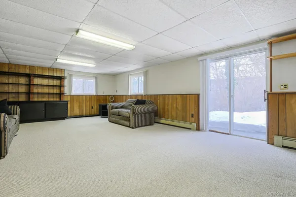 a living room with furniture and a couch
