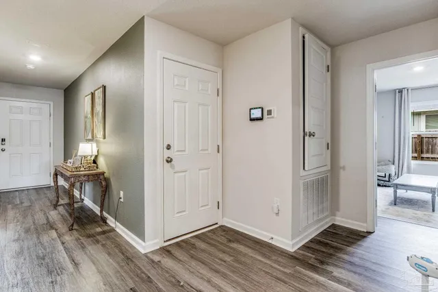 a view of a backyard with a garden