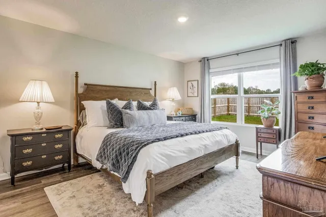 a house view with a garden space