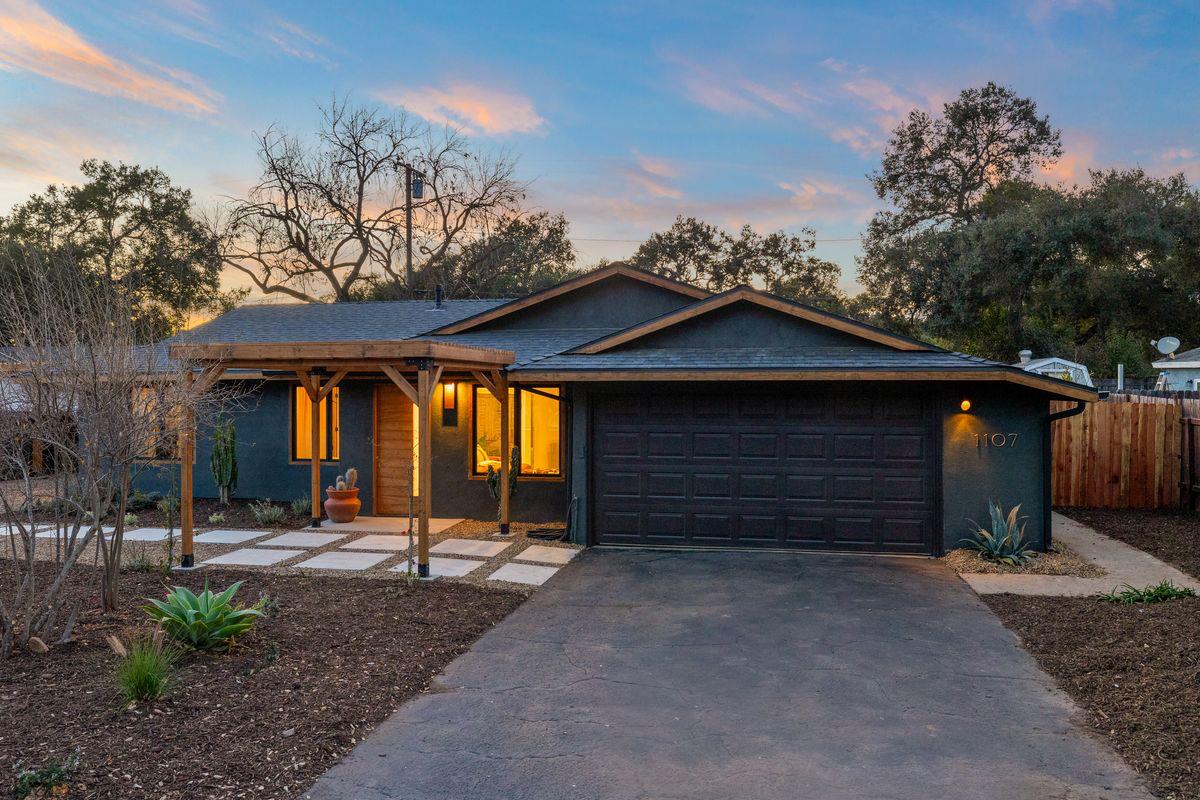 1107 South Rice Road Ojai, CA 93023 - Photo 23 of 24 a view of a house with a small yard and garage