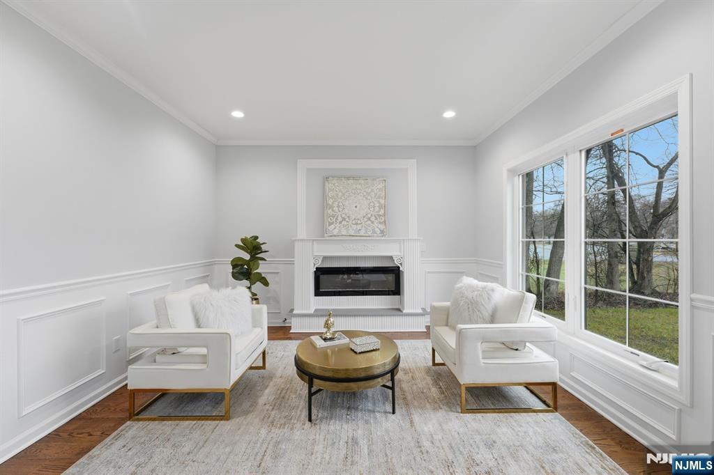 188 Edwards Road Parsippany, NJ 07054 - Photo 6 of 41 a living room with furniture and a fireplace