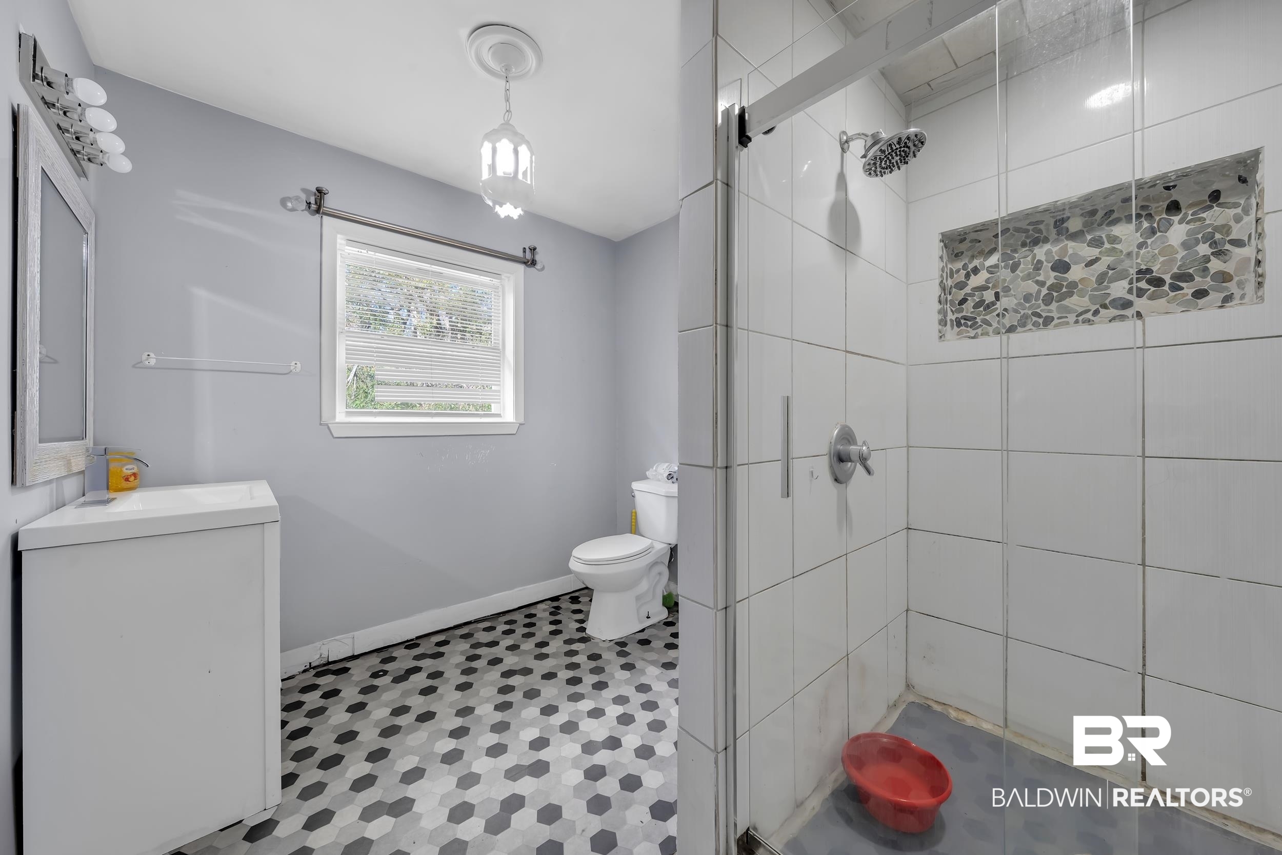 17463 Highway 98 Foley, AL 36535 - Photo 13 of 57 Full bathroom featuring vanity, a shower stall, and light flooring