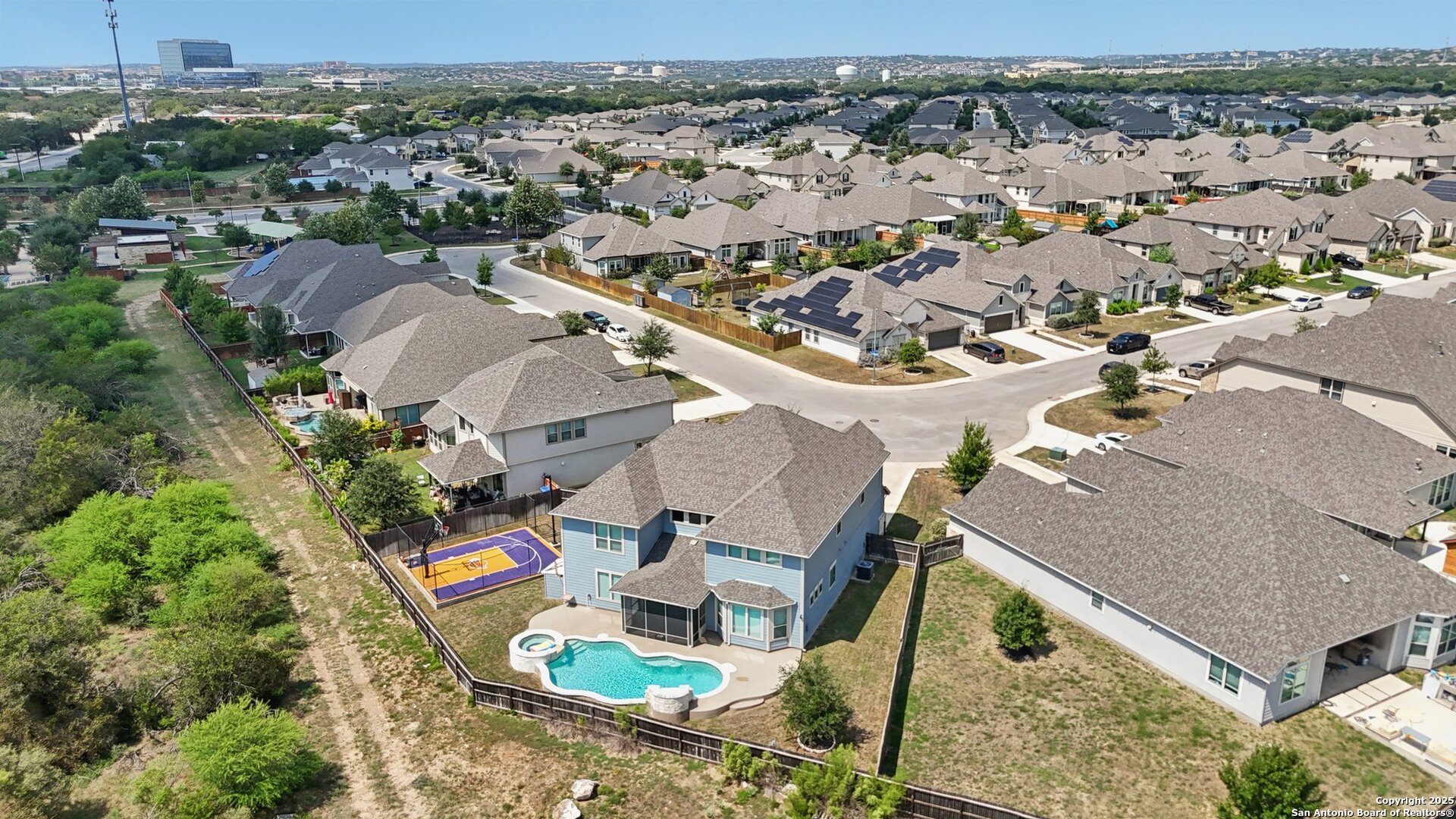 2622 Raven Ridge Point San Antonio, TX 78259 - Photo 2 of 53 an aerial view of residential houses with outdoor space