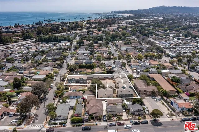 an aerial view of a city