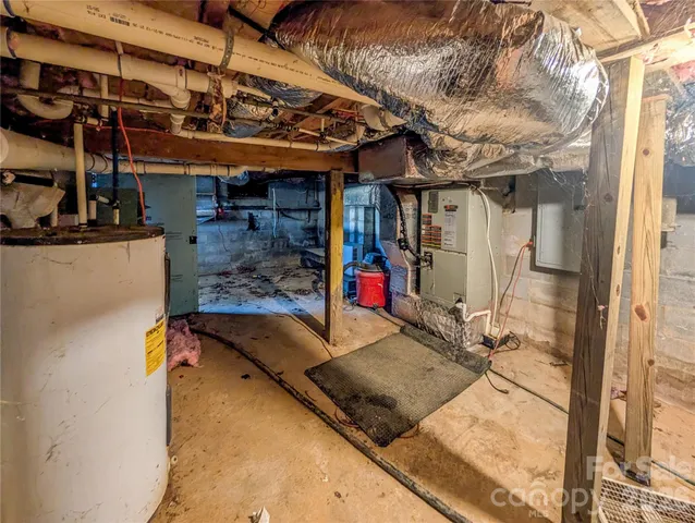 a view of storage and utility room