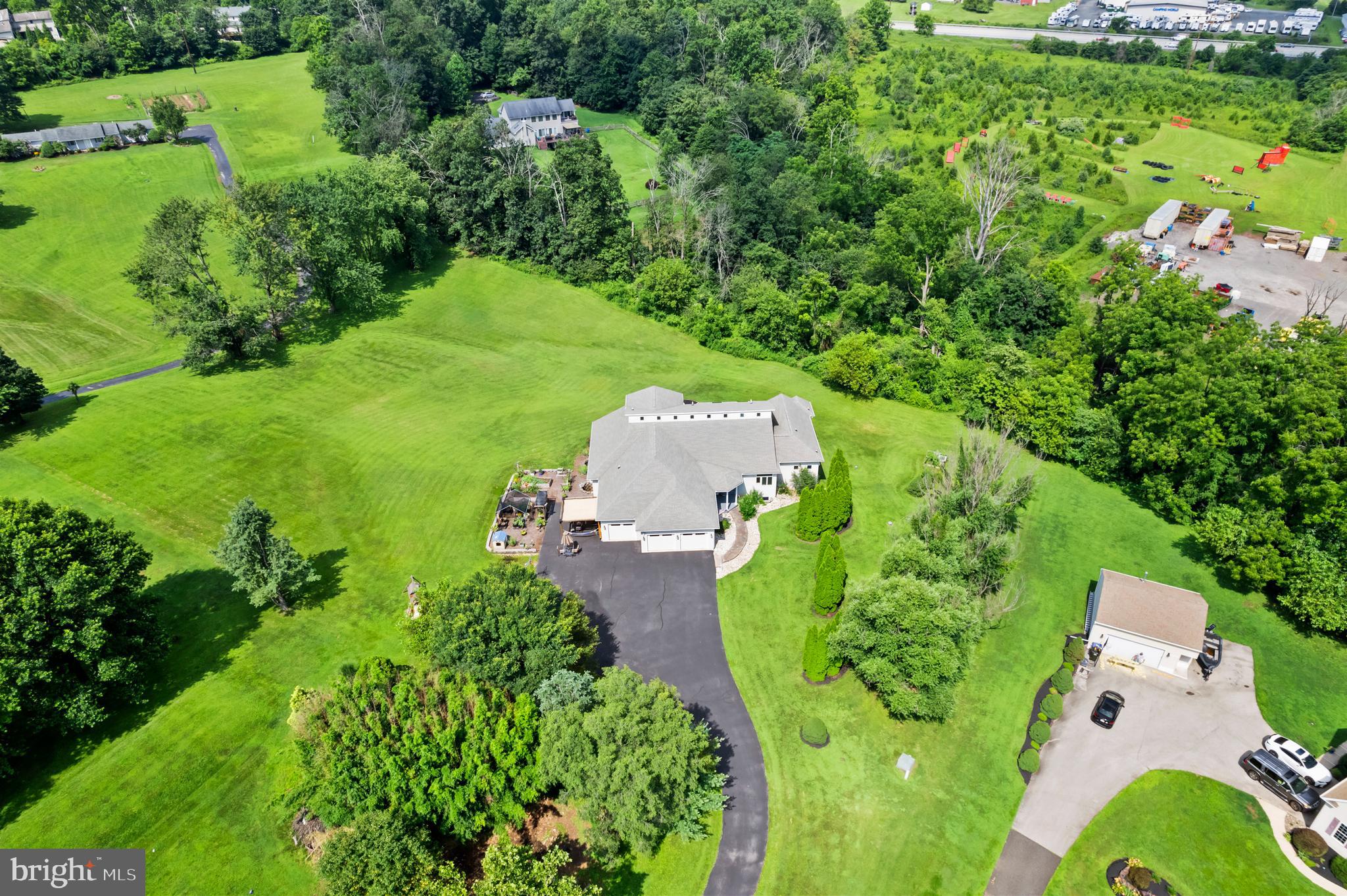 213 Cross Road Gilbertsville, PA 19525 - Photo 66 of 75 an aerial view of a house with a yard