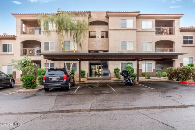 a car parked in front of a building