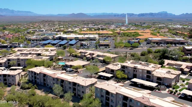a view of city and mountain