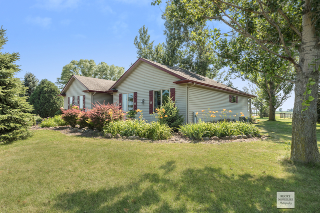 5545 Nettle Creek Road Morris, IL 60450 - Photo 35 of 45 a front view of a house with a yard and potted plants