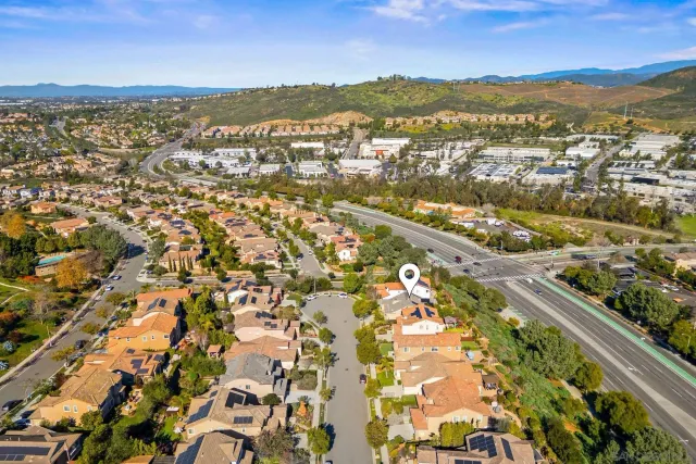 an aerial view of residential building with outdoor space