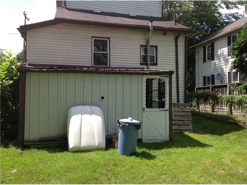741 South State Line Road Sharon, PA 16146 - Photo 10 of 12 Exterior Back. A tool shed on the back of the house is accessible from the basement or the outside.