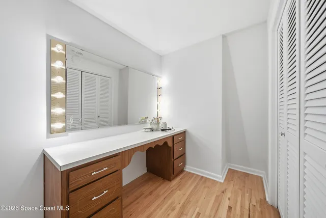 a view of room with closet and stairs