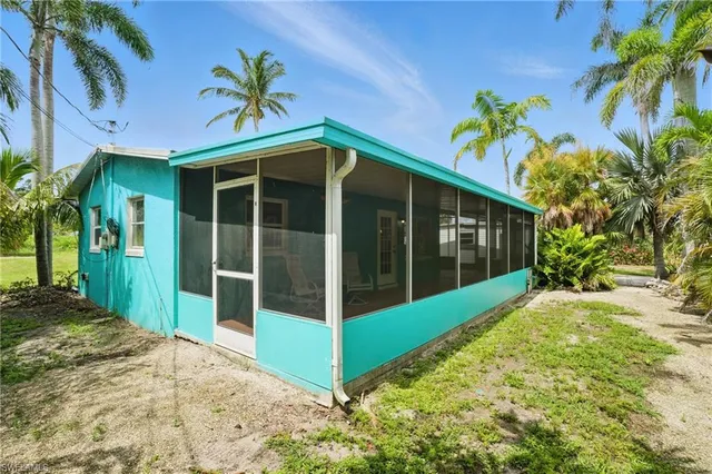 a view of a backyard with a garden
