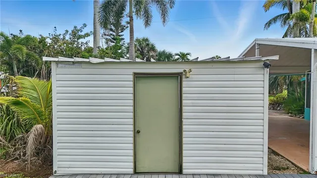 a plant that is in front of a door