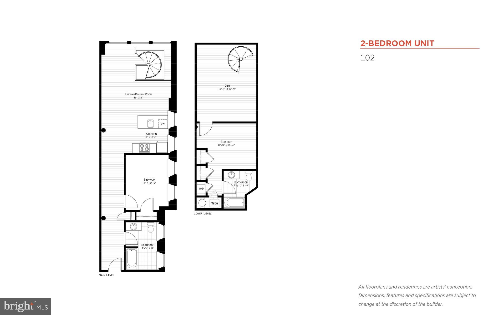1222-26 Arch Street, Unit 507 Philadelphia, PA 19107 - Photo 14 of 22 a picture of a floor plan