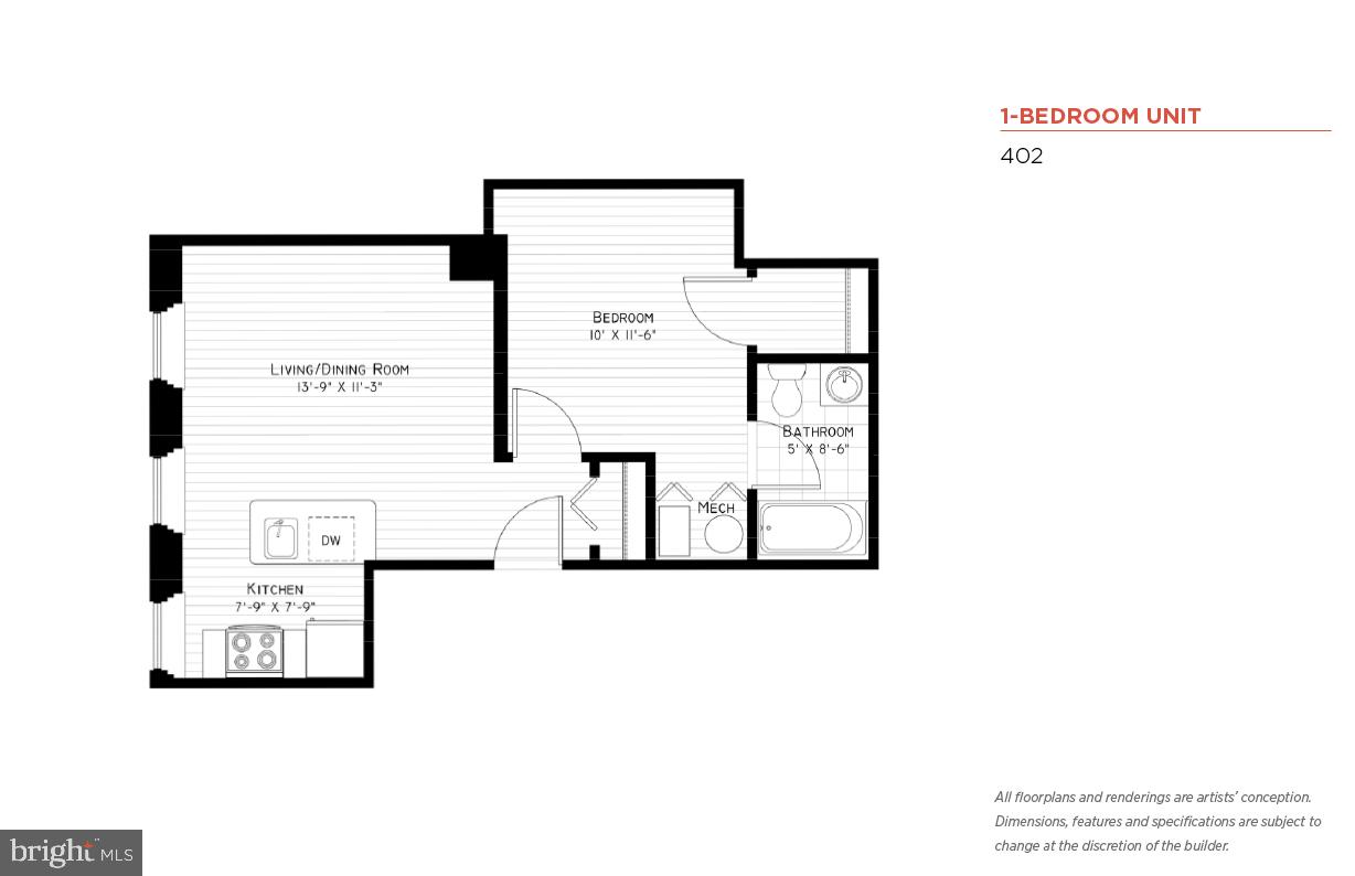 1222-26 Arch Street, Unit 507 Philadelphia, PA 19107 - Photo 17 of 22 a picture of a wall with a white wall and a painting