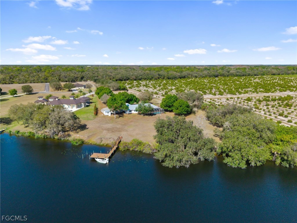 5997 Dragoon Court Fort Denaud, FL 33935 - Photo 39 of 49 an aerial view of residential houses with outdoor space and trees