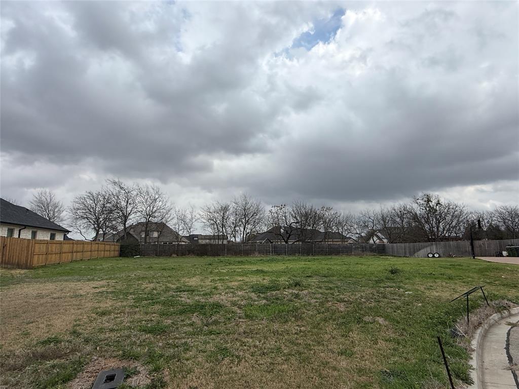 View of residential lot