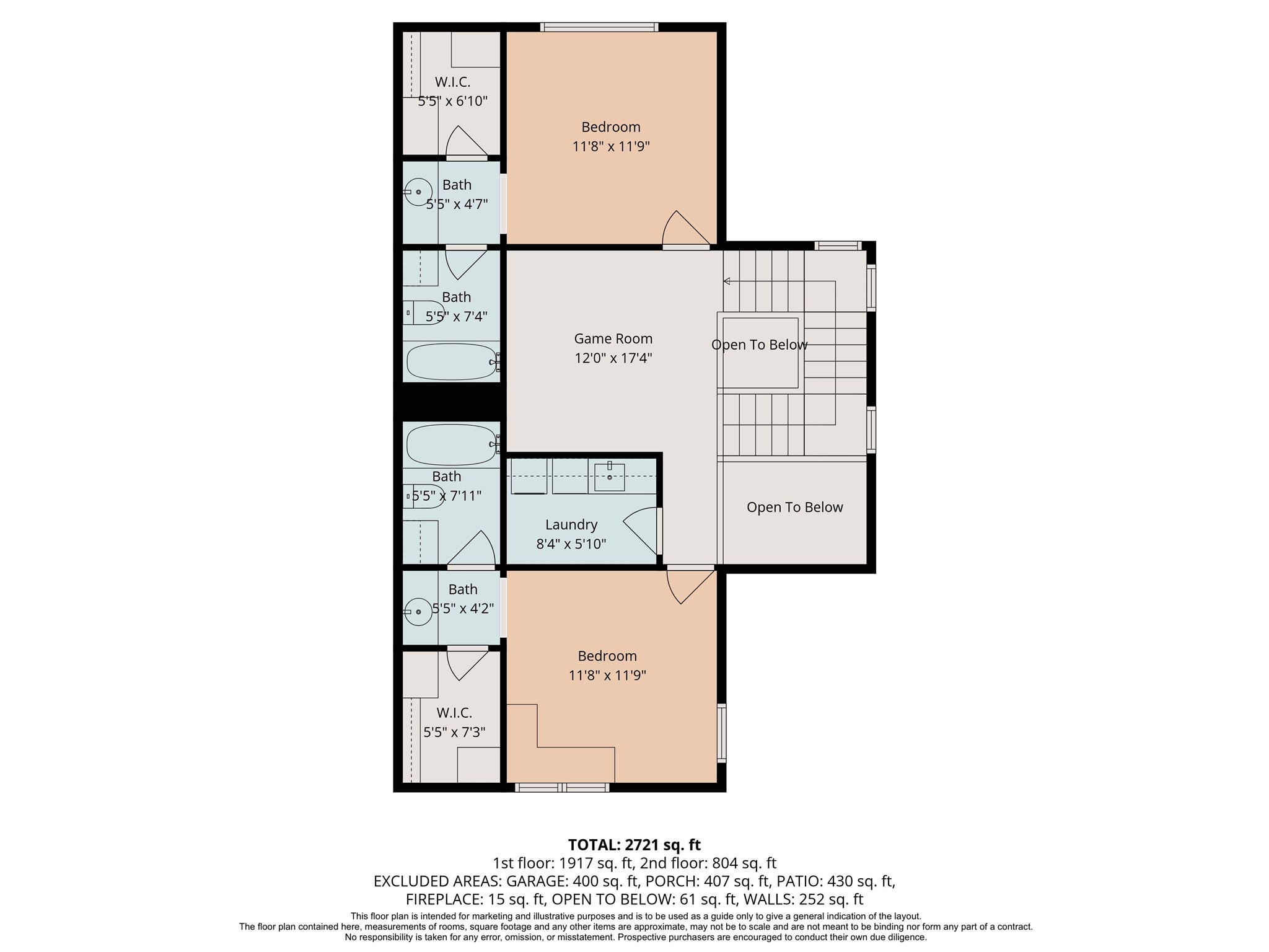 1238 West 22nd Street Houston, TX 77008 - Photo 43 of 43 2nd Floor floorplan