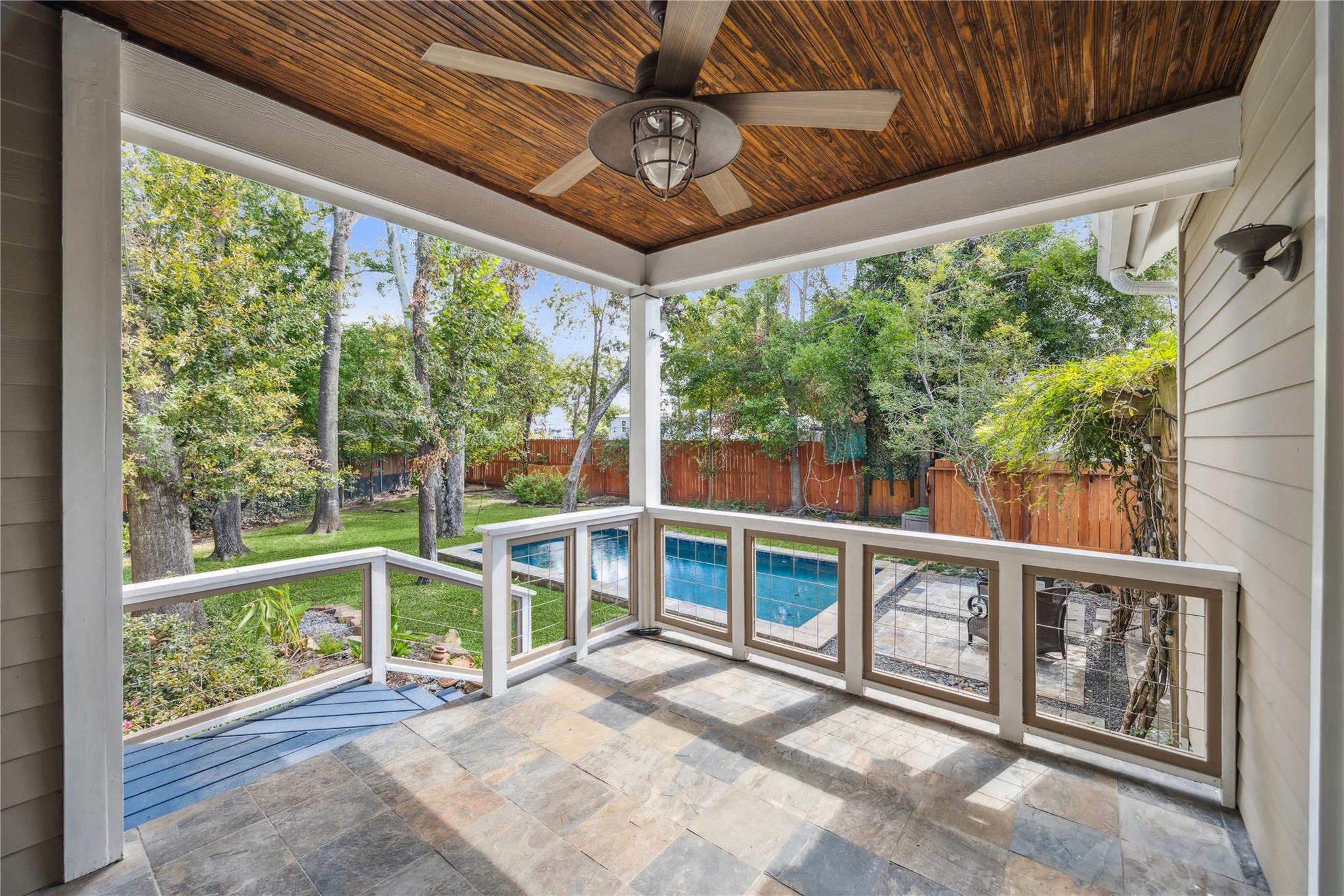 1238 West 22nd Street Houston, TX 77008 - Photo 2 of 43 Backyard of your dreams with mosquito misting system, illuminated walkways, Hayward pool system, and sprinklers.