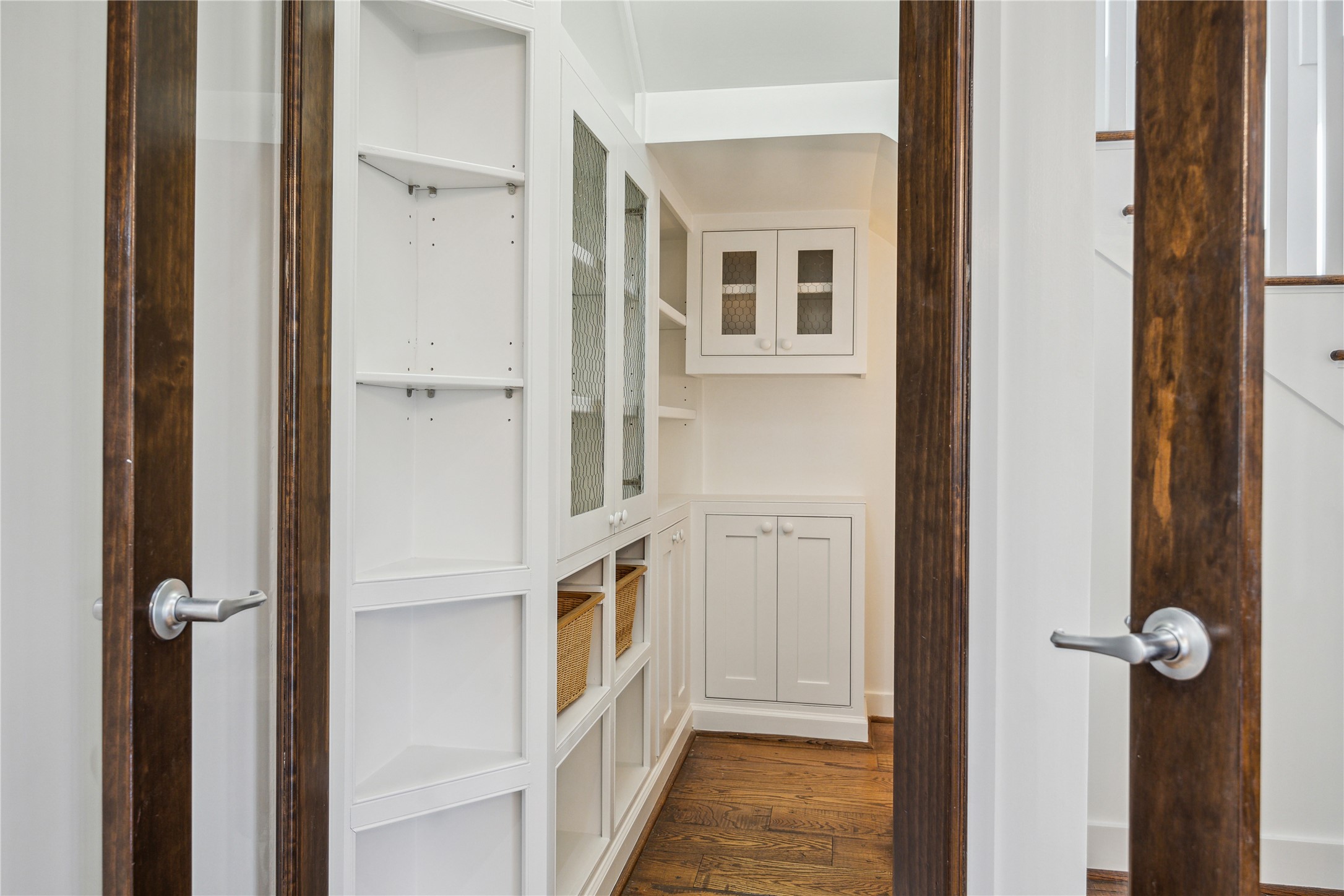 1238 West 22nd Street Houston, TX 77008 - Photo 8 of 43 The loveliest pantry (11x8) has french doors and it curls around to the right with more storage options.