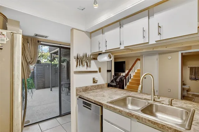 a view of porch with seating area