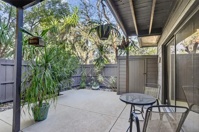 a view of outdoor space with seating area