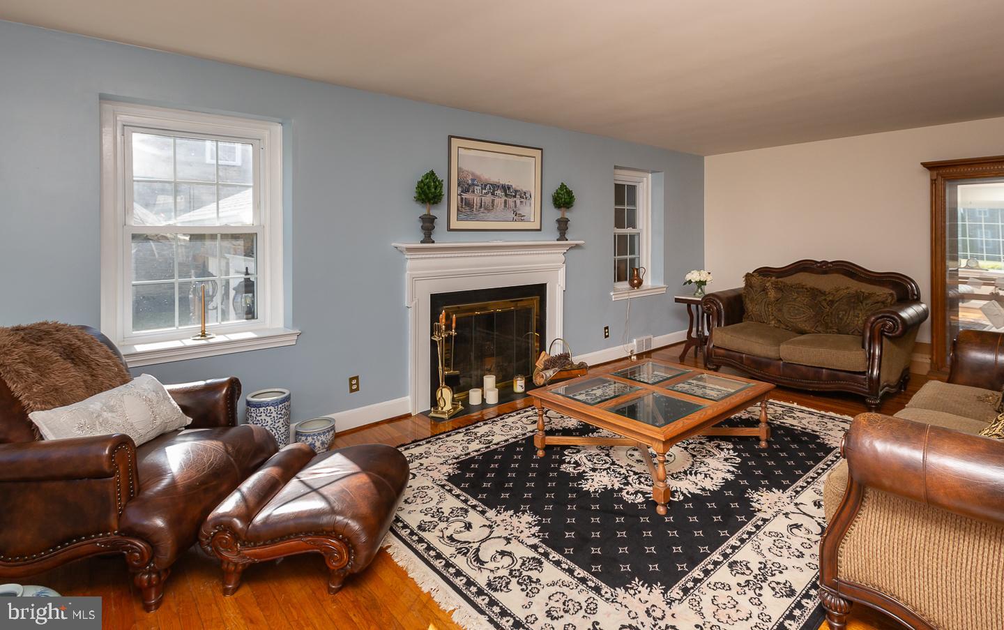 6 Lexington Avenue Havertown, PA 19083 - Photo 6 of 49 Living room with fireplace