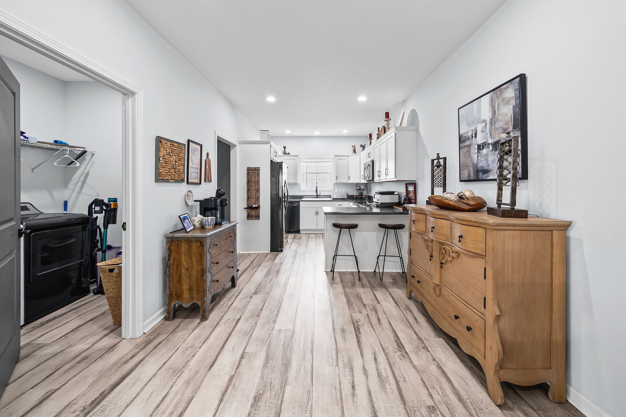 1698 Montgomery Church Road Cadiz, KY 42211 - Photo 11 of 39 a kitchen with stainless steel appliances a stove top oven a counter space and cabinets
