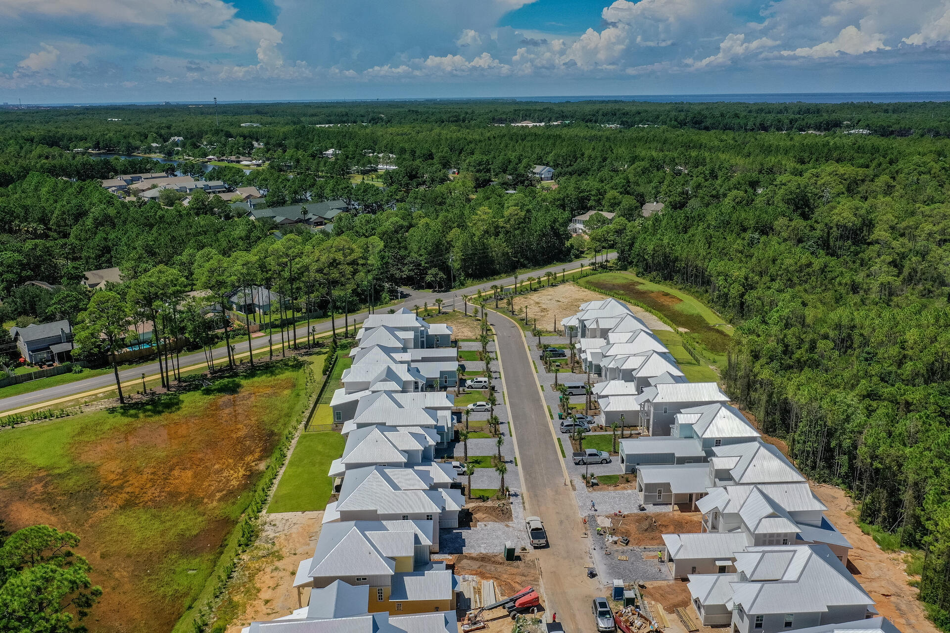 276 Sugar Sands Drive Santa Rosa Beach, FL 32459 - Photo 15 of 16 an aerial view of a house with a garden and lake view